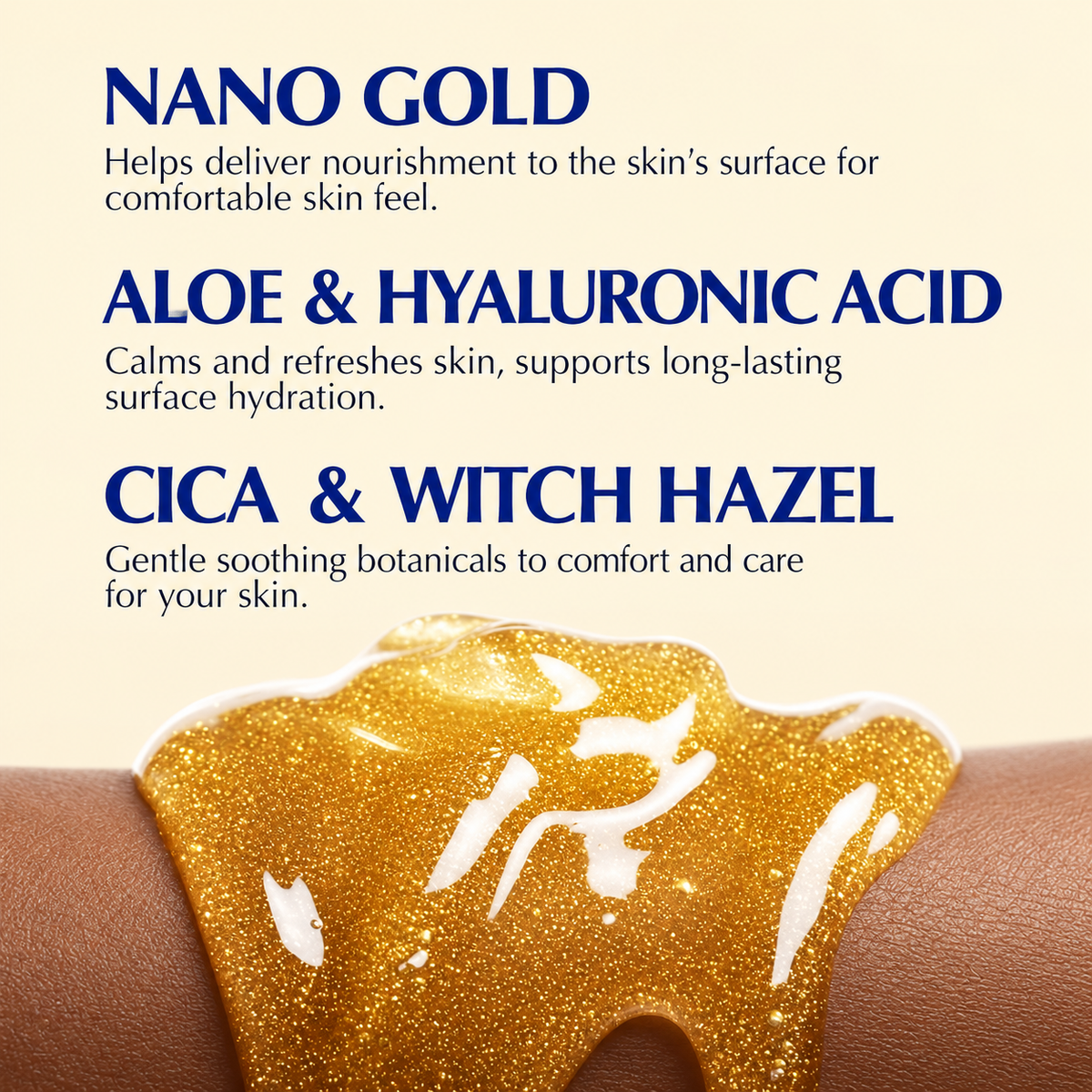 Gold Firming Gel with Aloe Vera & Witch Hazel