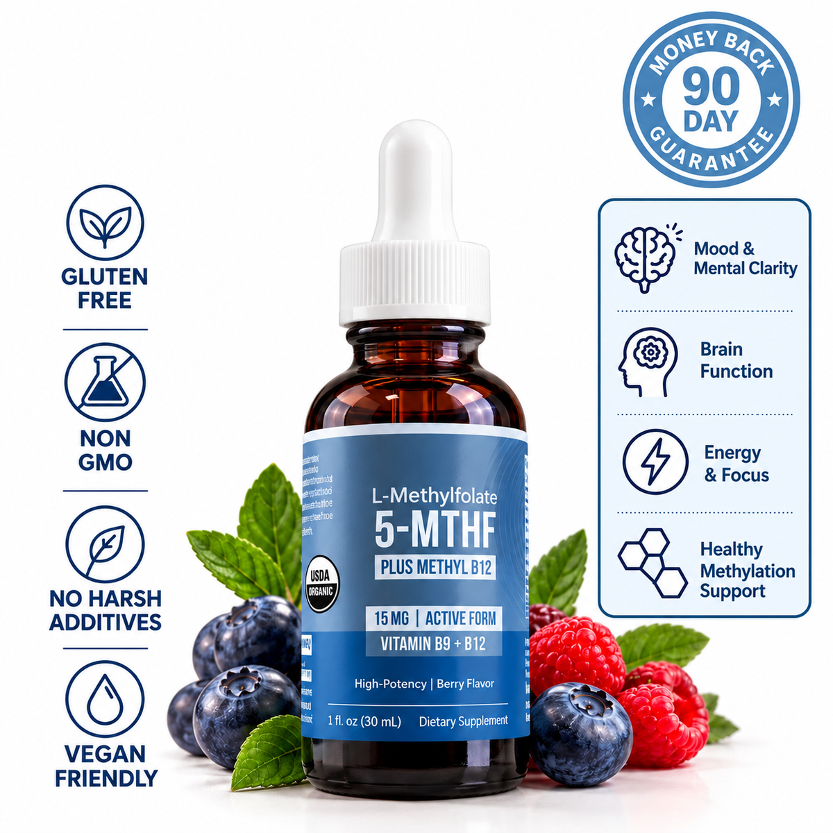 L-Methylfolate 15mg with Methyl B12