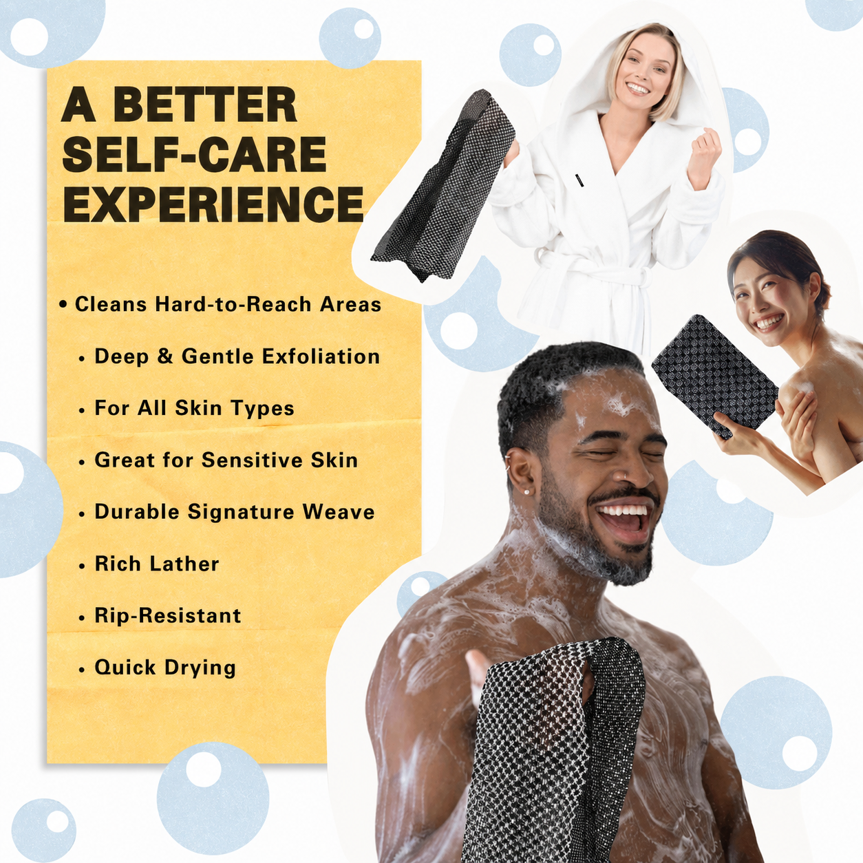 Exfoliating Antibacterial Shower Towel